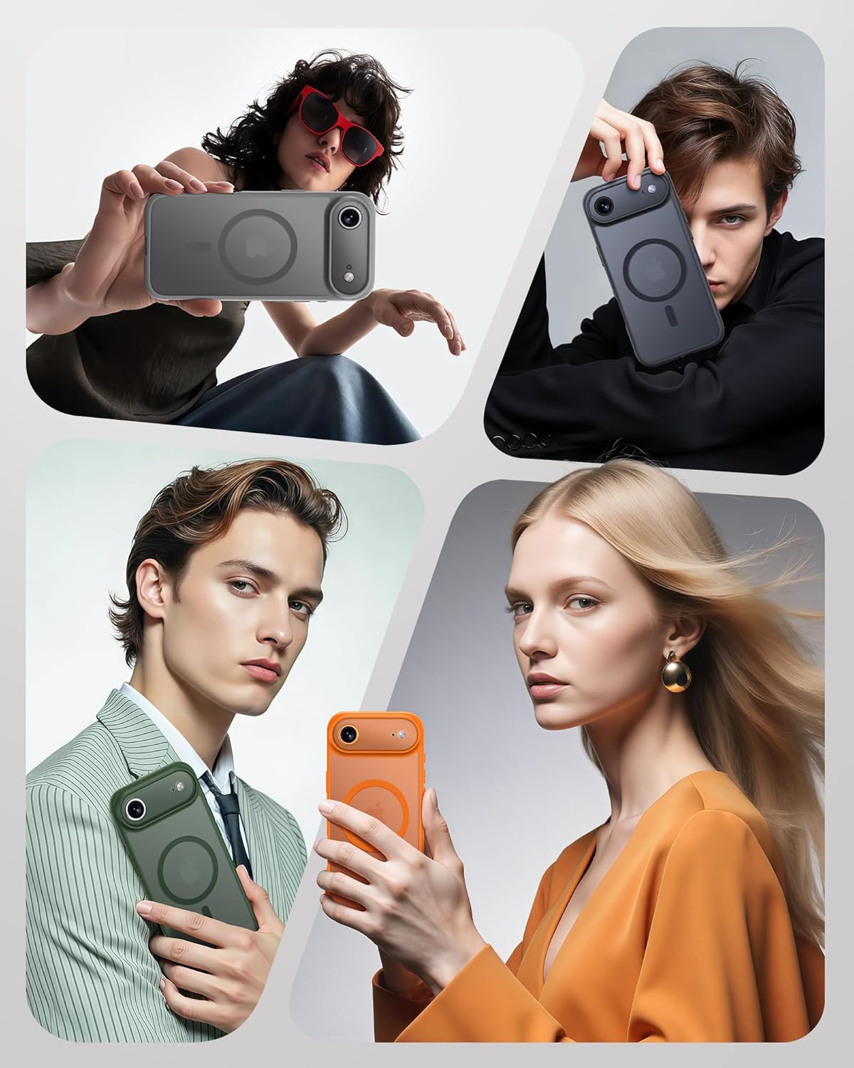 TOCOL for iPhone Air Case, Compatible with Magsafe, Full Camera Protection, Built-in Magnetic Ring, Drop Protection, Slim Thin Translucent Matte Phone Case for iPhone 17 Air (Black)